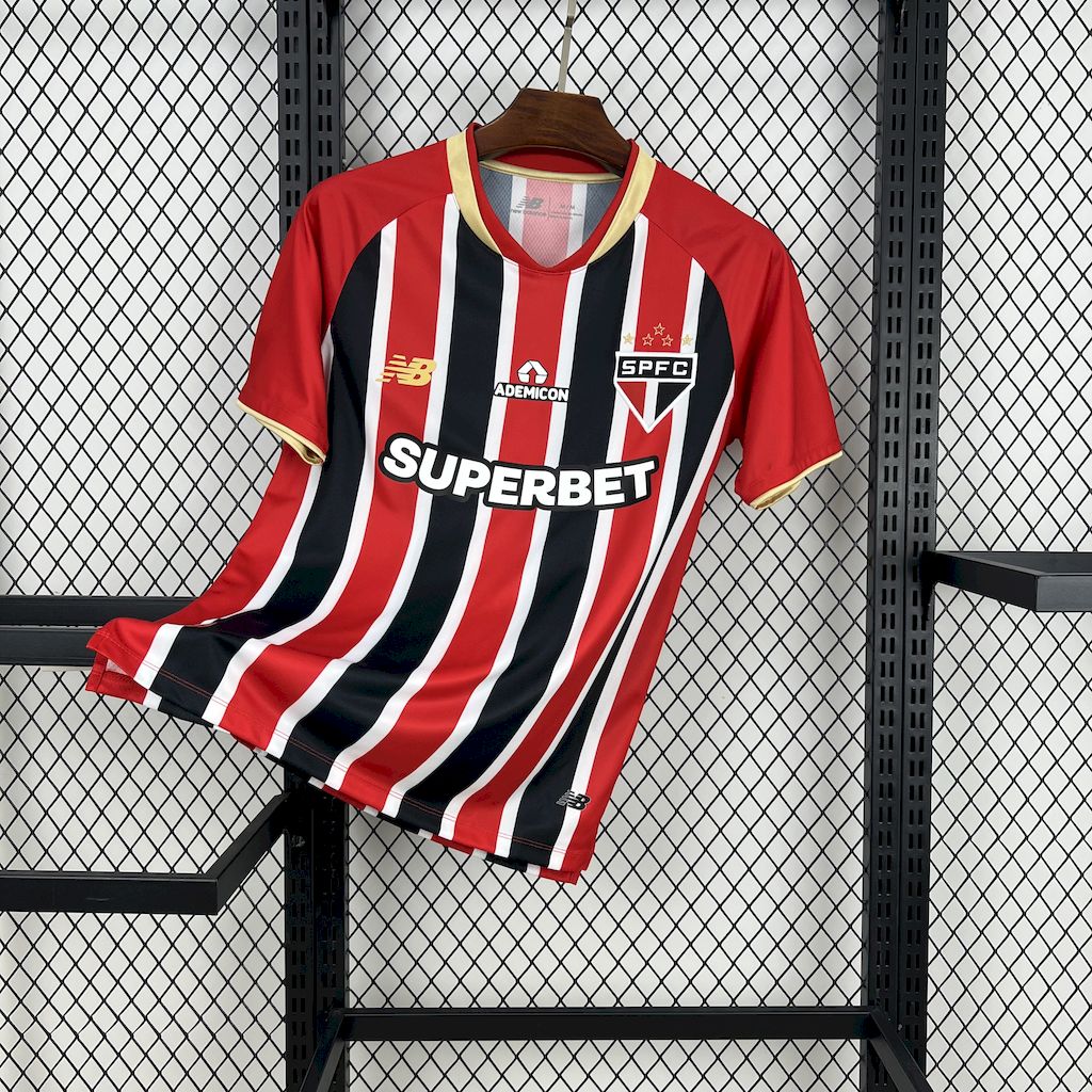 Camisa São Paulo II 25/26 s/n Torcedor New Balance Masculina - Vermelho+Branco