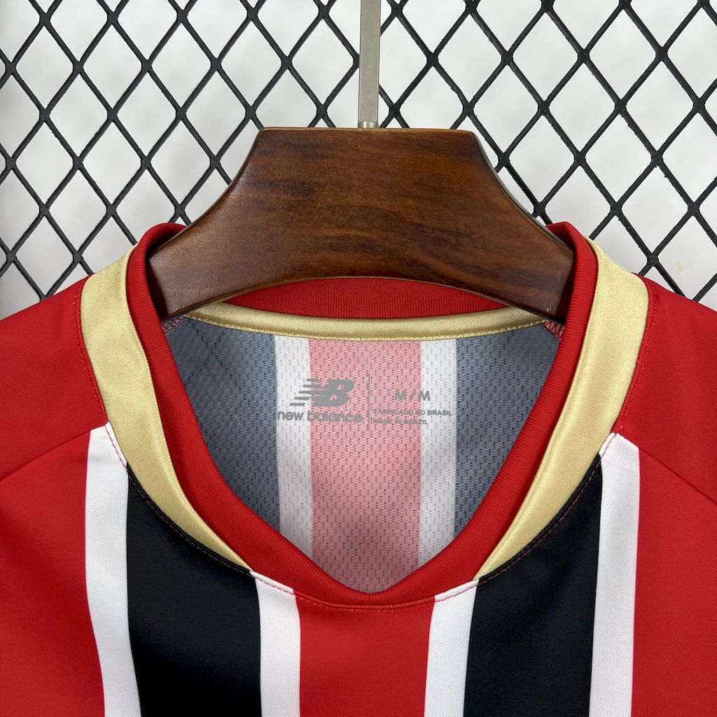 Camisa São Paulo II 25/26 s/n Torcedor New Balance Masculina - Vermelho+Branco