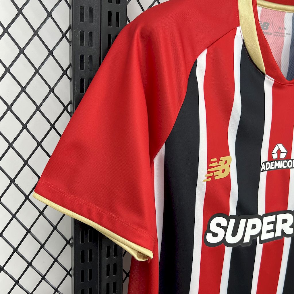 Camisa São Paulo II 25/26 s/n Torcedor New Balance Masculina - Vermelho+Branco