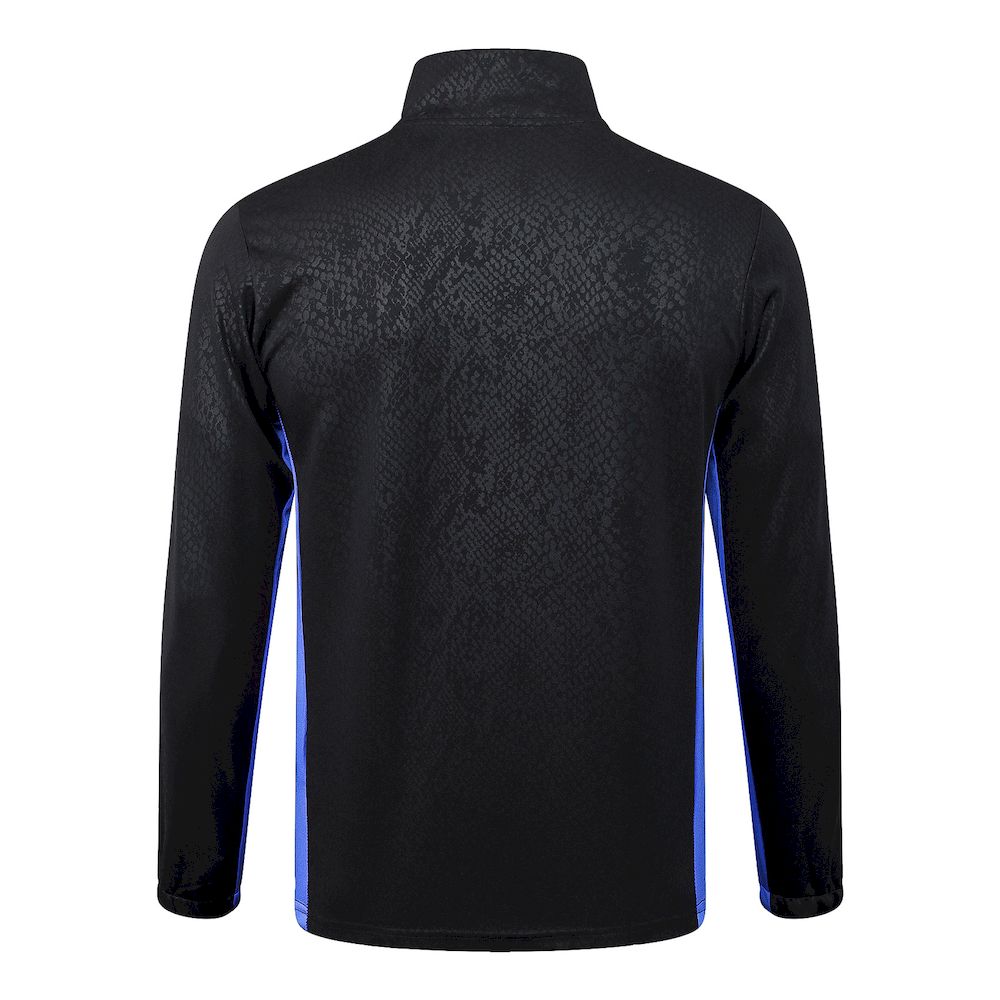 Jaqueta Barcelona 2025 Masculina Track Top Preta e Azul