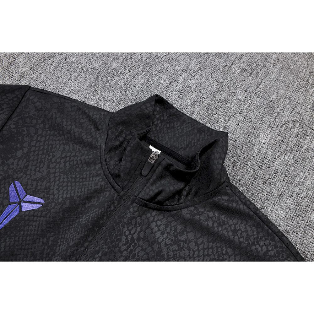 Jaqueta Barcelona 2025 Masculina Track Top Preta e Azul
