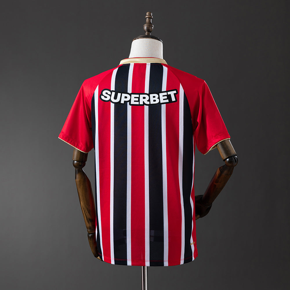 Camisa São Paulo II 25/26 s/n Jogador New Balance Masculina - Vermelho+Branco