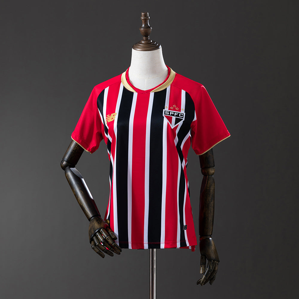 Camisa São Paulo II 25/26 s/n Torcedor New Balance Feminina - Vermelho+Branco