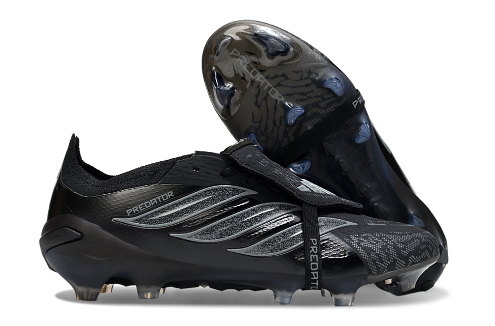 Chuteira Predator Elite Fold-Over Tongue Firm Ground Futebol Preta