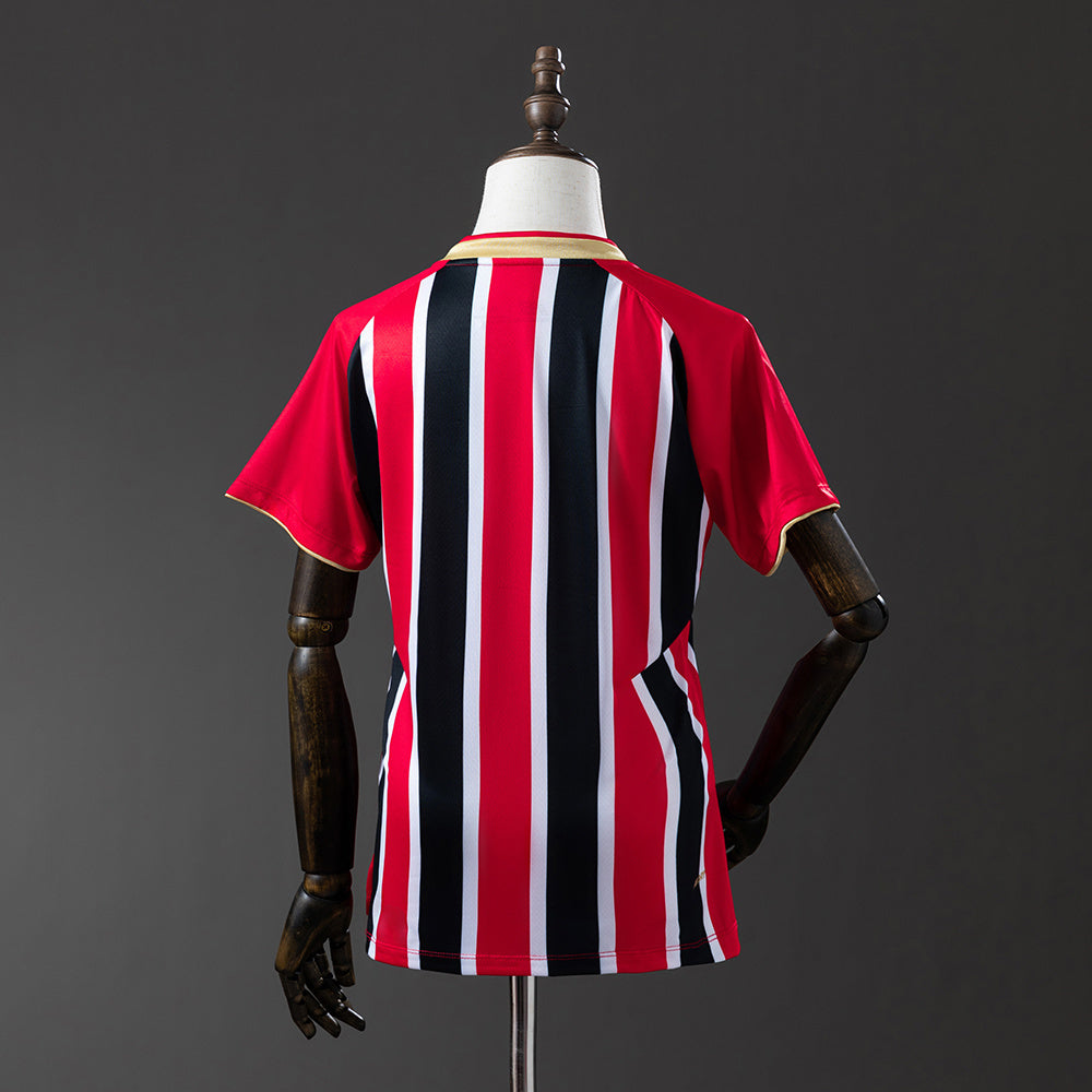 Camisa São Paulo II 25/26 s/n Torcedor New Balance Feminina - Vermelho+Branco
