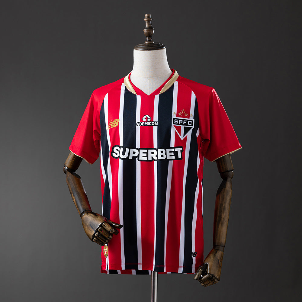 Camisa São Paulo II 25/26 s/n Jogador New Balance Masculina - Vermelho+Branco